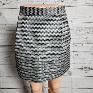 BCBGMAXAZRIA Gray & Black A-Line Skirt Medium EUC